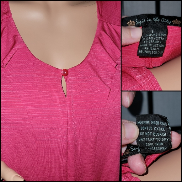 Outfit set Pink top, multi color skirt - Picture 3 of 4